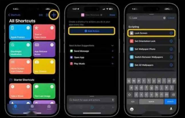 锡林郭勒苹果14锁屏维修店分享iPhone14升级iOS16.4后如何创建锁屏快捷方式 